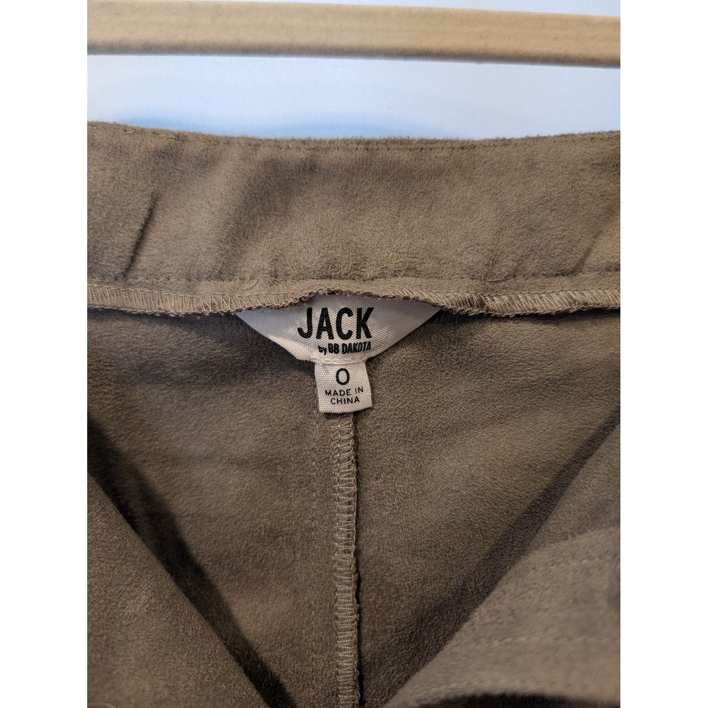 Jack by BB Dakota Faux Suede Button Front Mini Skirt Taupe Brown Size 0 JG49153 - Picture 3 of 5